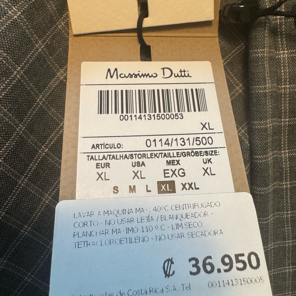 Massimo Dutti Grey Windowpane Button-Down Shirt - image 7